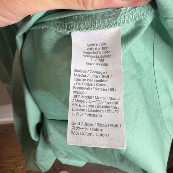 J.Crew $90 Ribbed-knit mixy dress Eucalyptus Green Size XL CJ264 - Picture 5 of 7